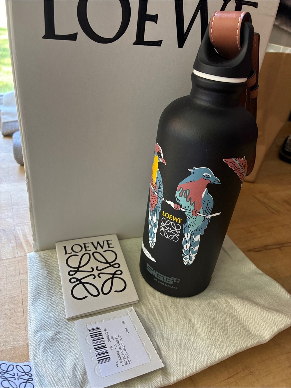 NIB Loewe Paula's Ibiza Parrot Sigg Water Bottle!